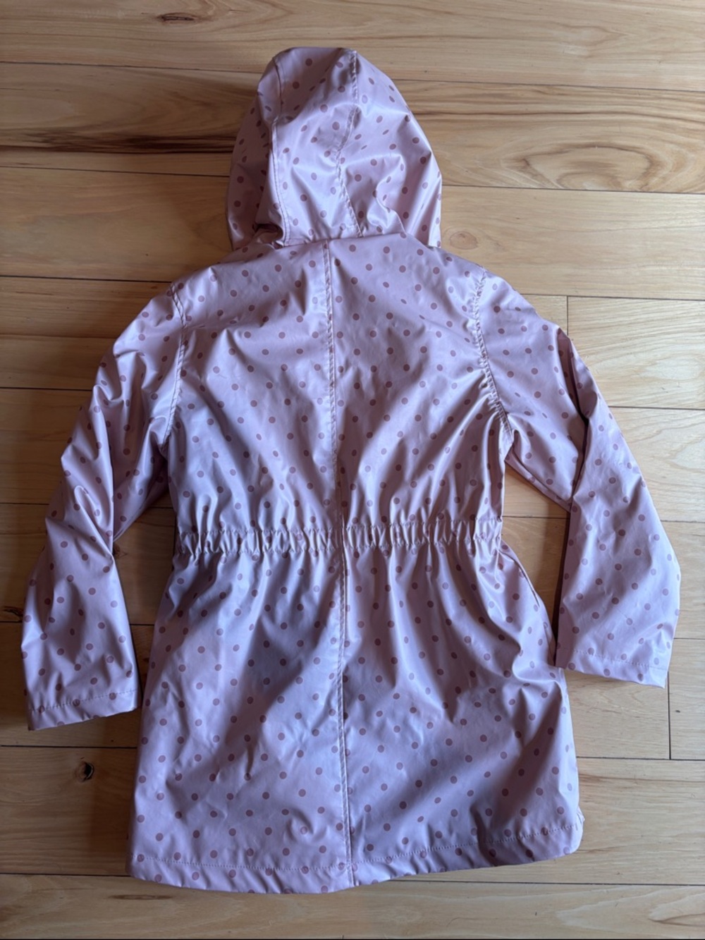 Kids' Lightweight Hooded Raincoat - Pink Polka Dot - Picture 3 of 4
